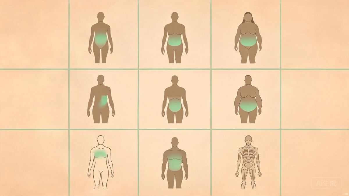Nine TCM body constitution types illustration
