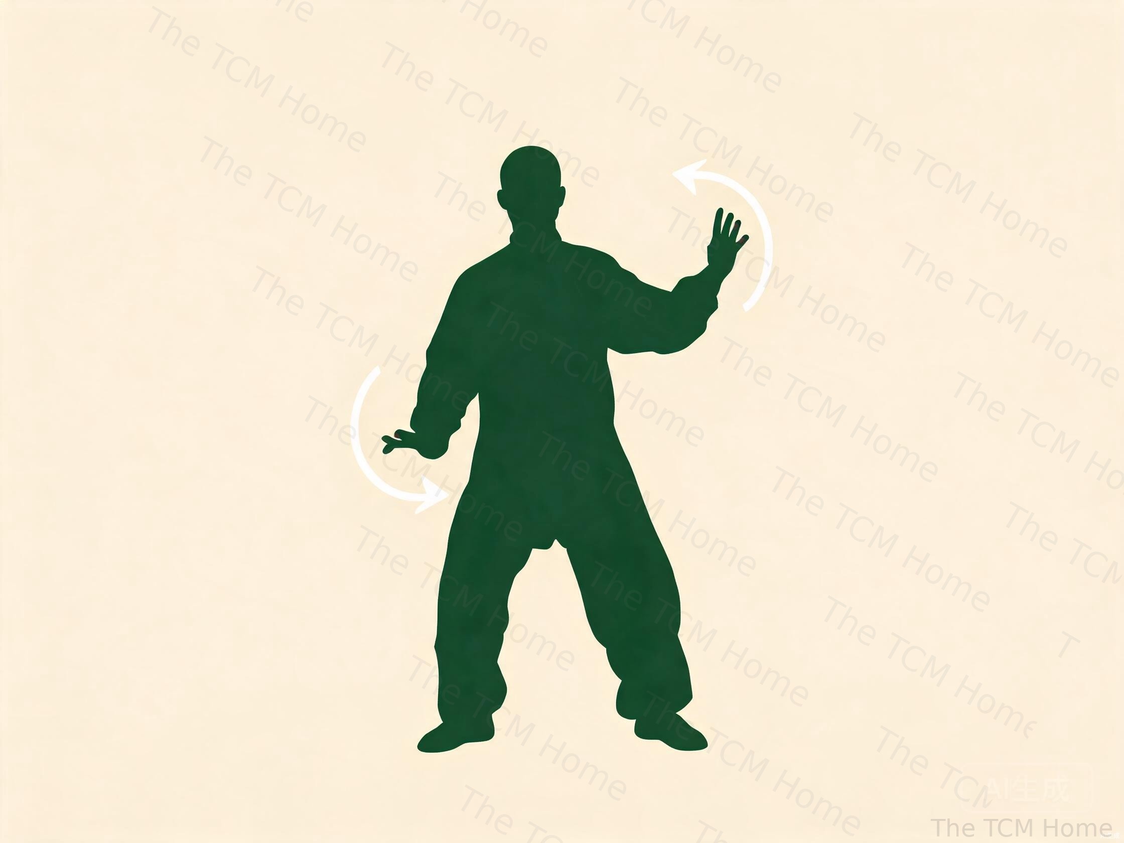 Tai Chi Cloud Hands movement showing circular hand motions