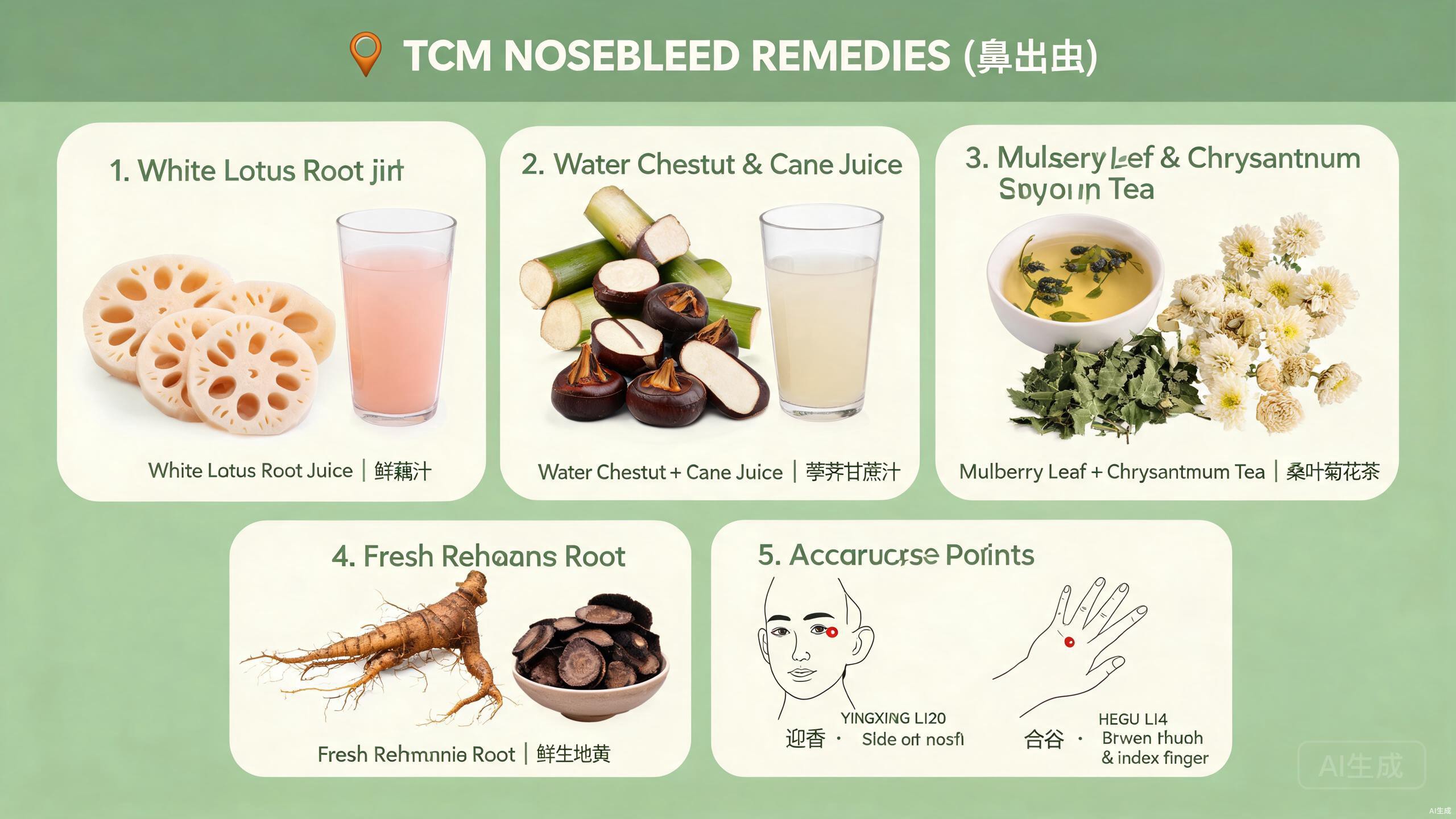 TCM food therapy ingredients for nasal wellness including fresh lotus root, reed rhizome, silver ear mushroom, lily bulbs, and day lily arranged on a rustic wooden surface