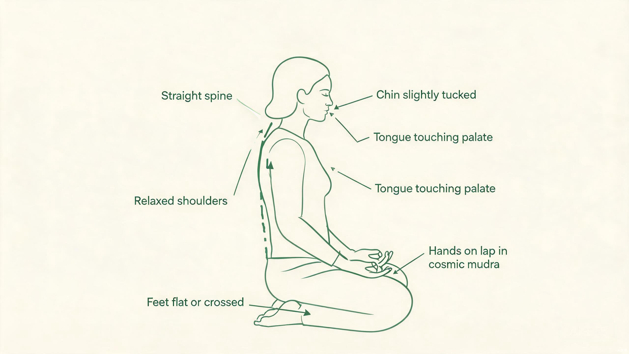 A person sitting in cross-legged meditation posture in a serene room with soft natural light, illustrating TCM sitting stillness practice
